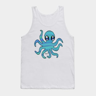 Blue Green Octopus (dark) Tank Top